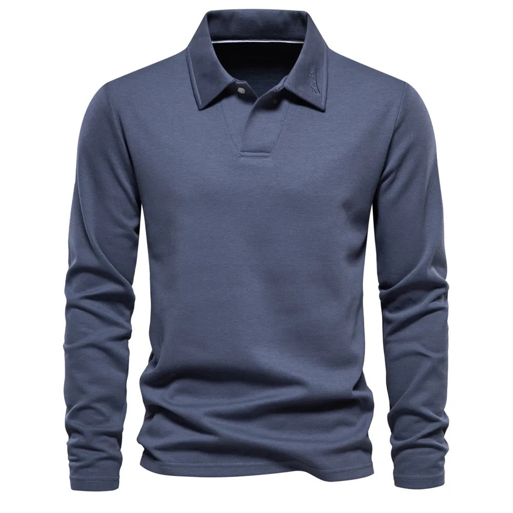 Sean™ - Langærmet premium poloshirt (1+1 = GRATIS)