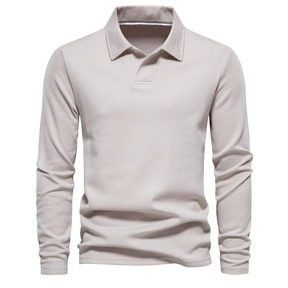 Sean™ - Langærmet premium poloshirt (1+1 = GRATIS)