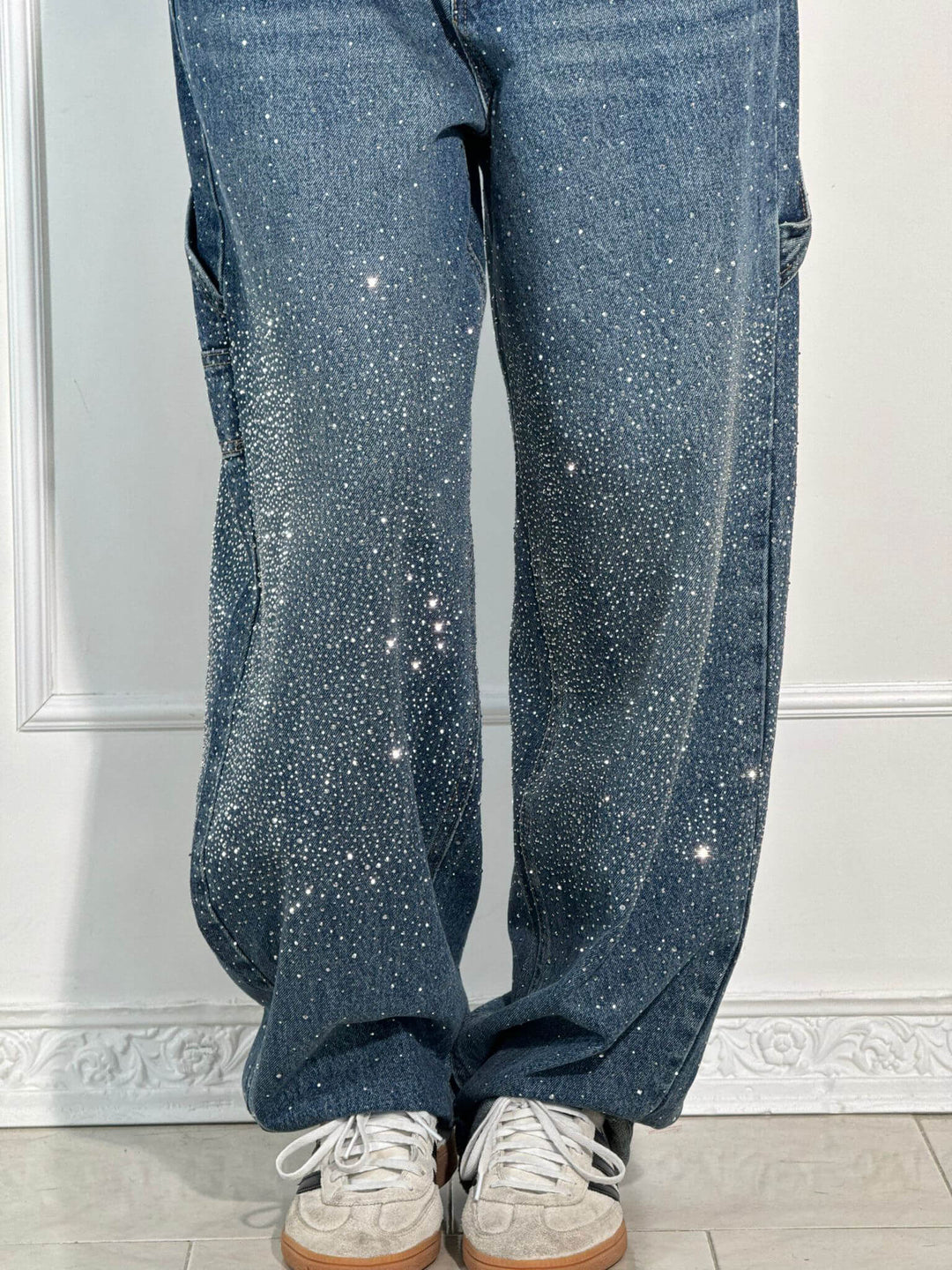 Vera | Skinnende denimjeans med løs pasform