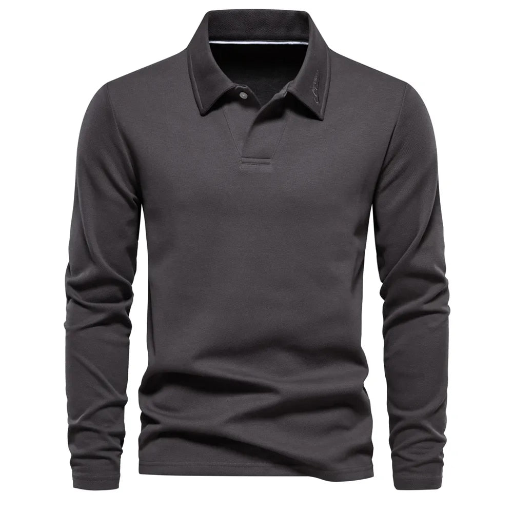 Sean™ - Langærmet premium poloshirt (1+1 = GRATIS)