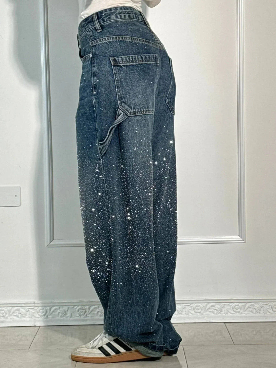 Vera | Skinnende denimjeans med løs pasform
