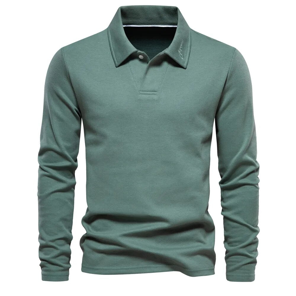Sean™ - Langærmet premium poloshirt (1+1 = GRATIS)