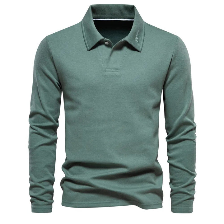 Sean™ - Langærmet premium poloshirt (1+1 = GRATIS)