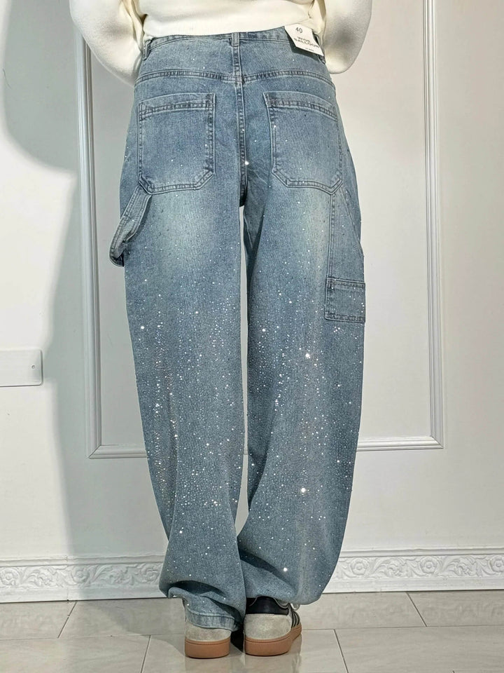 Vera | Skinnende denimjeans med løs pasform