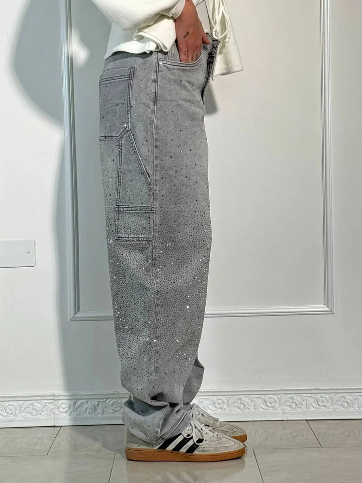 Vera | Skinnende denimjeans med løs pasform