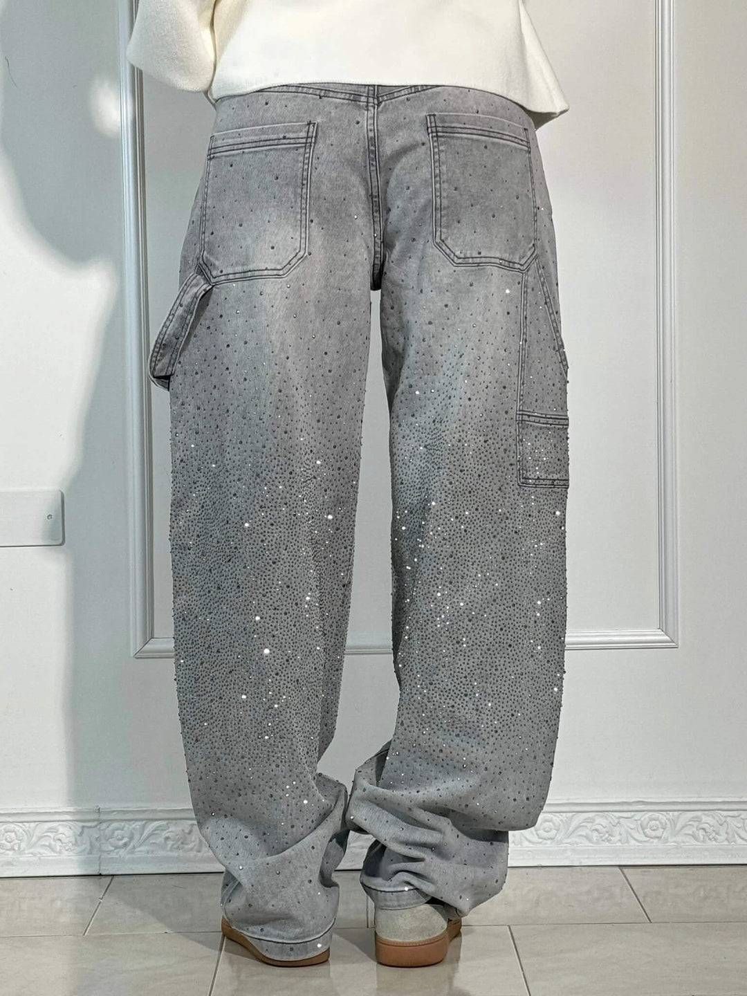 Vera | Skinnende denimjeans med løs pasform