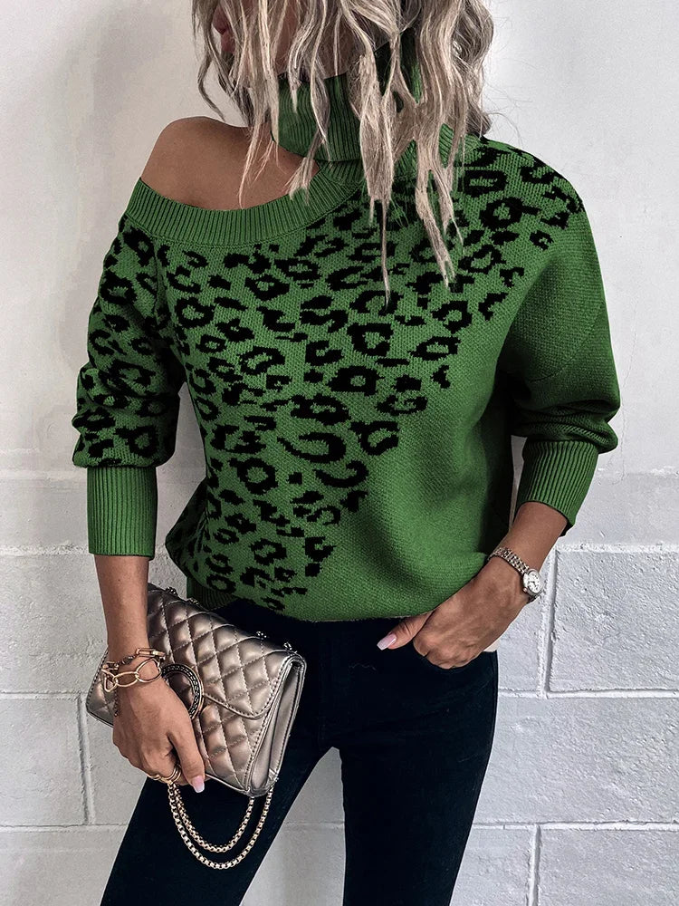 Royalty™ | Leopardtrøje med Faldende Skuldre