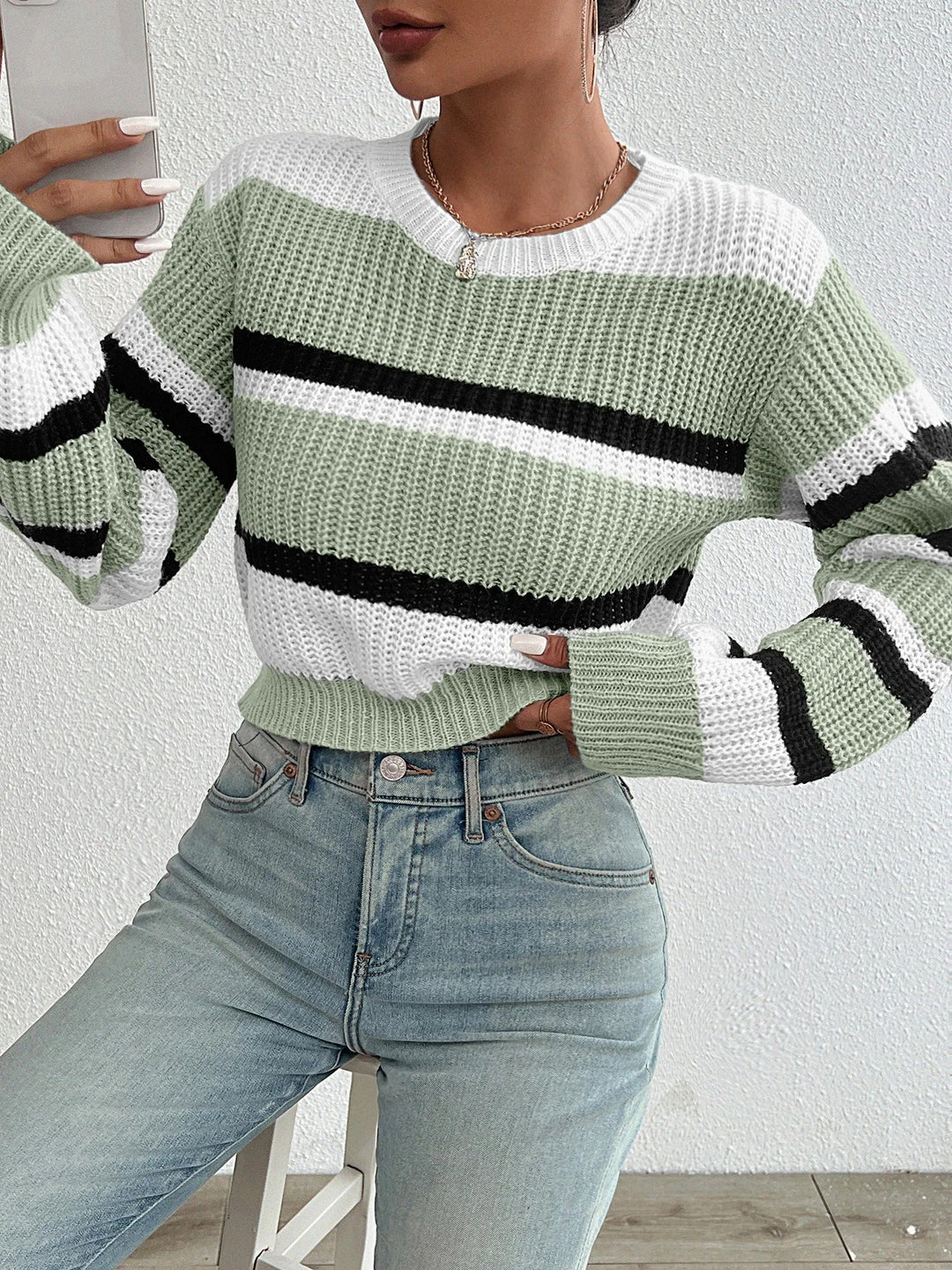 Raveilla™ | Strikket trøje med Drop-Shoulder