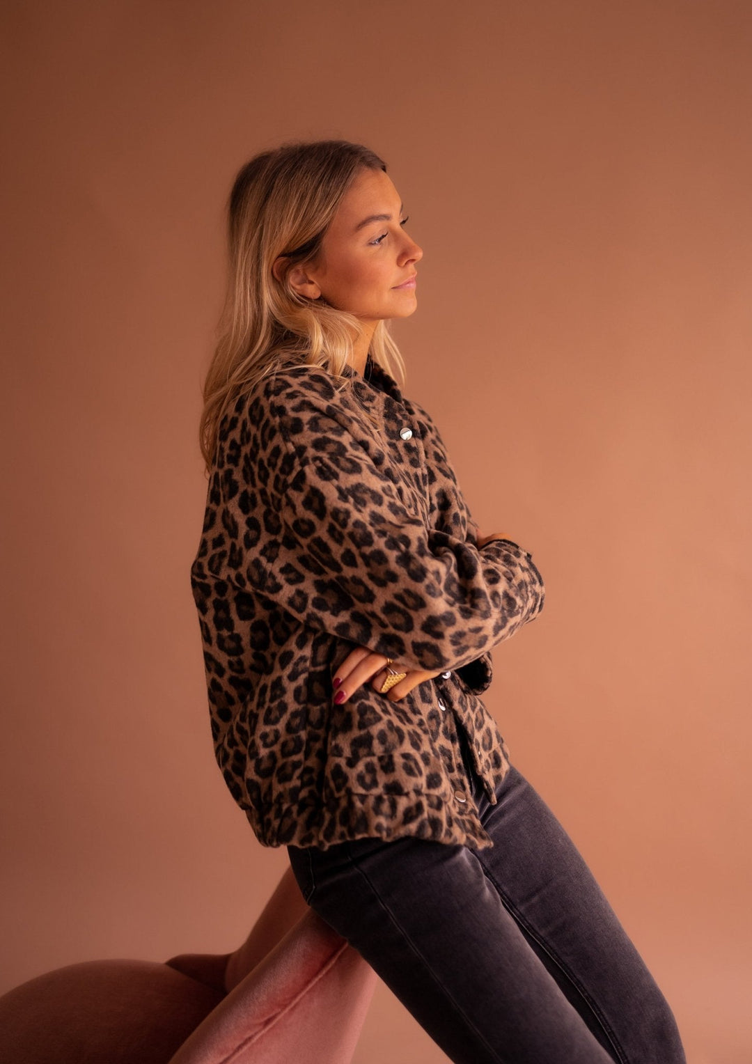 Luna | Trendy Jakke Med Leopardprint