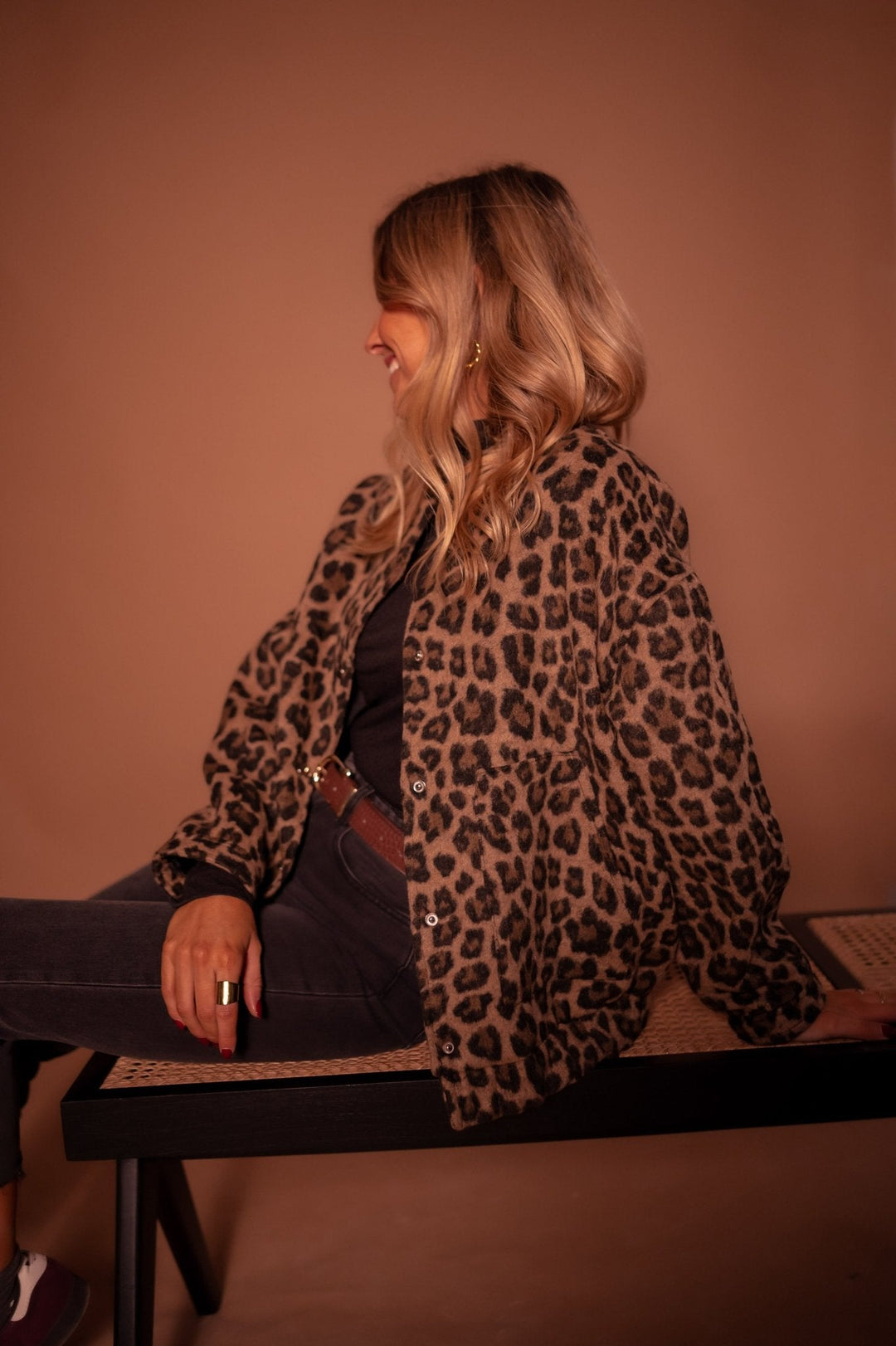 Luna | Trendy Jakke Med Leopardprint