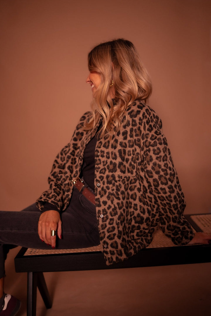 Luna | Trendy Jakke Med Leopardprint